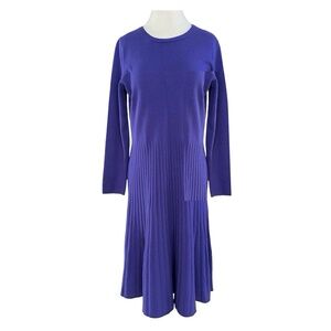 PURE COLLECTION Women’s Knit Dress Size 8/10 Cotton/Wool/Cashmere Blend